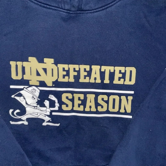 Vintage Notre Dame Fighting Irish Hoodie Mens‎ L 2012 Undefeated Season Adidas - Picture 2 of 5